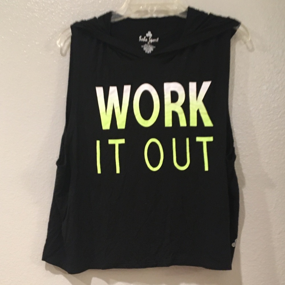 🌷4/$15 Hooded Sport Crop Top Size M